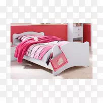 卧室亚麻布家具-床