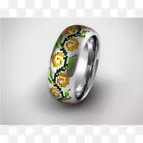 结婚戒指银手镯结婚戒指