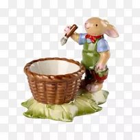 复活节兔子蛋杯瓷器-复活节