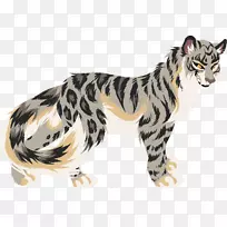 猫虎武士艺术动物-欧洲速记