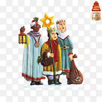中世纪服装设计-手绘圣诞老人