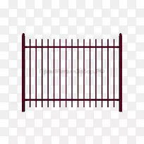 栅栏，铝栅栏，锻铁闸门，院子，栅栏