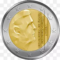 荷兰欧元硬币2欧元硬币2欧元硬币