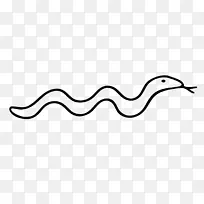 蛇形画线艺术剪贴画-蛇