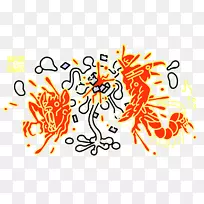 绘图图形设计Ettin剪贴画齿爪