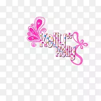 标志粉红色m品牌线字体-凯利