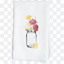 毛巾梅森罐子花瓶悬垂设计-面粉袋