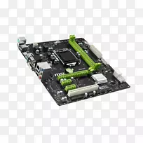 英特尔lga 1150主板microatx msi h81m ec-cpu插座