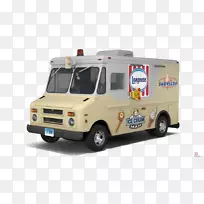 小型货车、商用车辆、紧急车辆-冰淇淋车