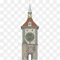 钟楼尖塔中世纪钟楼