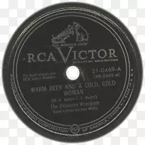 留声机唱片爱迪生唱片光盘录音和复制RCA红印唱片.冷啤酒