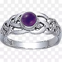 紫水晶结婚戒指红宝石首饰克拉达格戒指