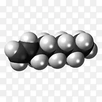 α-亚麻酸亚油酸ω-3脂肪酸.分子模型