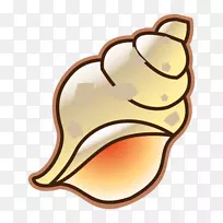 Emojipedia seashell螺旋贴纸-emoji