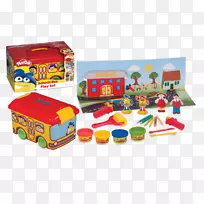 玩具游戏-Doh巴士塑胶游戏-玩具