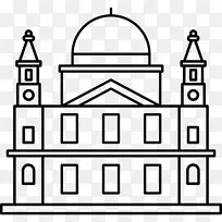 圣保罗大教堂圣保罗遗址。保罗的电脑图标摄影-大教堂
