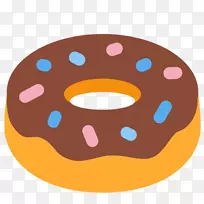 甜甜圈表情符号意为短信语言-表情符号