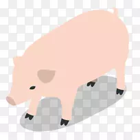 家猪电脑图标剪贴画-猪