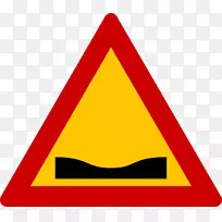 警告标志道路交通标志松散碎石-道路交通标志