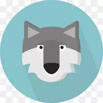 灰狼电脑图标设计