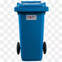垃圾桶和废纸篮子，塑料垃圾桶，蓝色垃圾桶