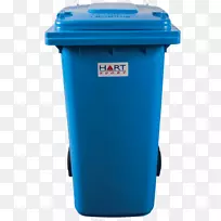 垃圾桶和废纸篮子，塑料垃圾桶，蓝色垃圾桶