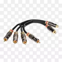 同轴电缆扬声器电线连接器电缆RCA连接器