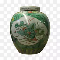 花瓶陶瓷绿色花瓶