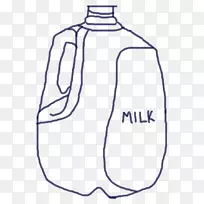 着色书画牛奶罐-牛奶