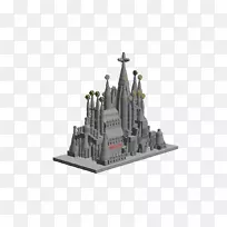 Sagrada Família礼拜场所是神圣的Lego-Sagrada Familia