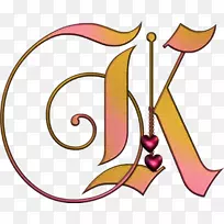 装饰字母k剪贴画.草莓字母表