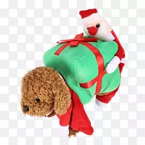 圣诞老人狗装扮圣诞老人