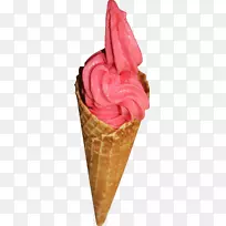巧克力冰淇淋那不勒斯冰淇淋冷冻酸奶冰淇淋锥-冰淇淋