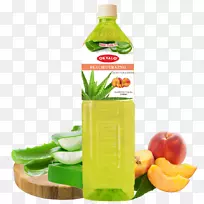 芦荟汁椰子水汽水饮料.桃子饮料