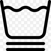 电脑图标黑白剪贴画洗衣店图标