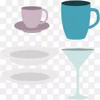 咖啡杯，茶碟式食物