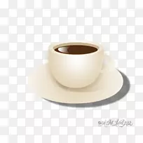 咖啡杯，白咖啡，意式浓缩咖啡