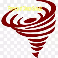 2011 Joplin龙卷风准备剪贴画-红色龙卷风