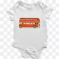 婴儿及幼童一件t恤、体装、婴儿袖子-伦敦巴士