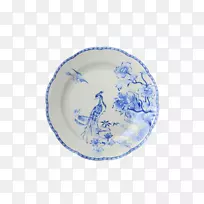 陶瓷蓝白色陶器Mottahedeh&公司制版