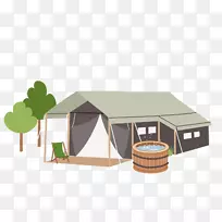 迷人的住宿帐篷农场度假-假期