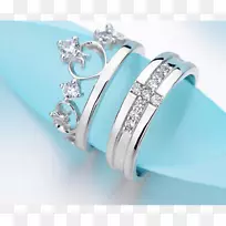 结婚戒指珠宝银订婚戒指