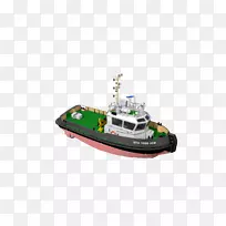 拖船水上运输无线电控制玩具海军建筑.船