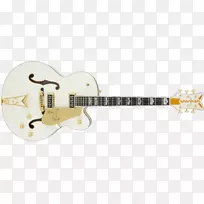 Gretsch白色猎鹰吉他gretsch g6136 t电传电视琼斯吉他