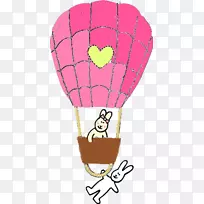 热气球粉红m夹子艺术气球
