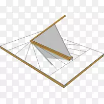 日晷卡德兰水平三角形纸