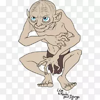 Gollum绘画剪贴画-Gollum