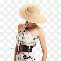 太阳帽模特时尚女帽