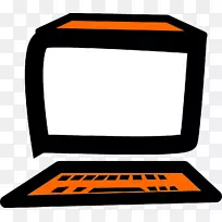 计算机键盘计算机监控显卡和视频适配器剪贴画.计算机