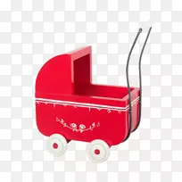 娃娃婴儿车玩具婴儿运输婴儿欧洲兔子木器